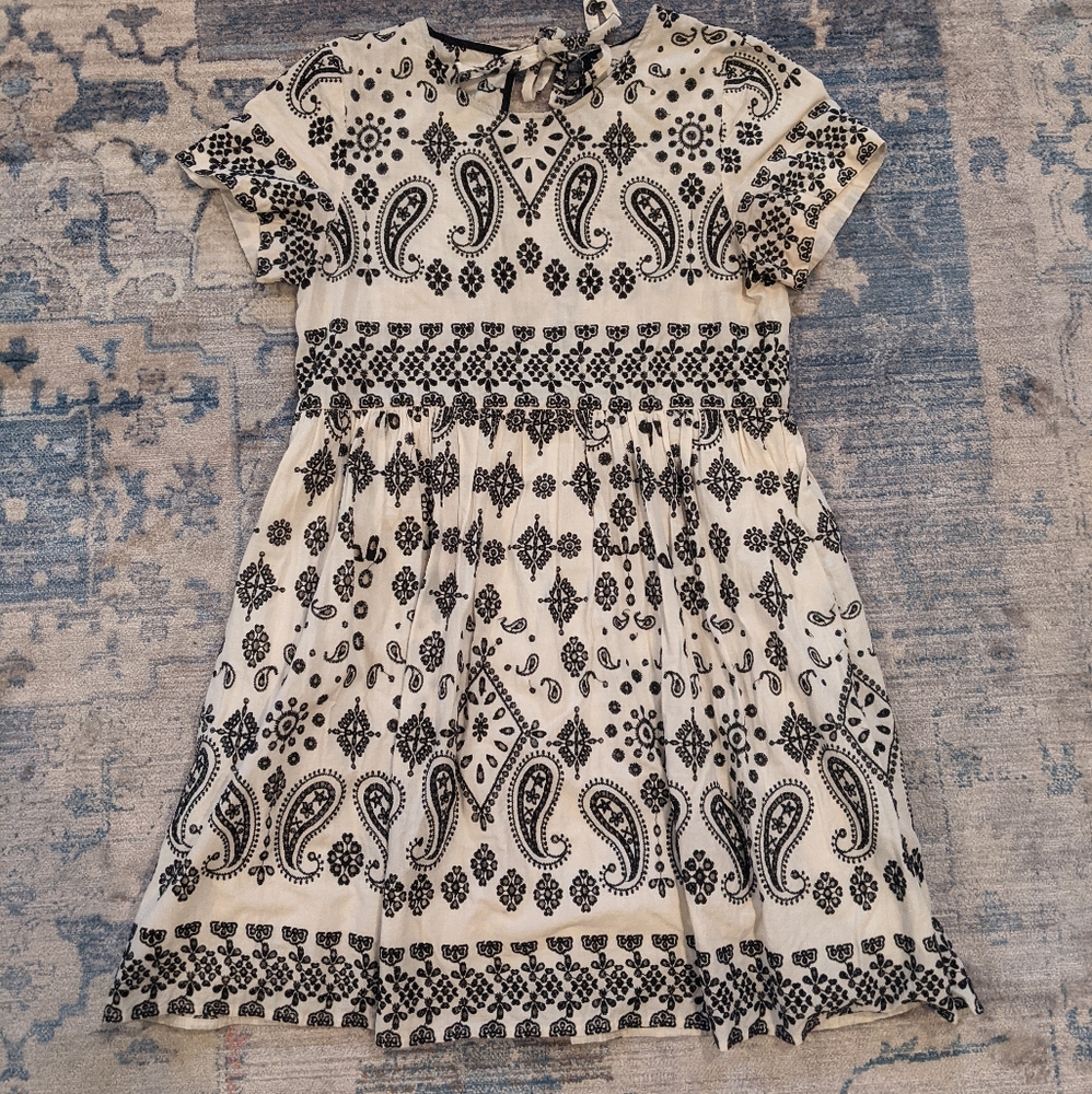 Sea New York embroidered tie back mini dress